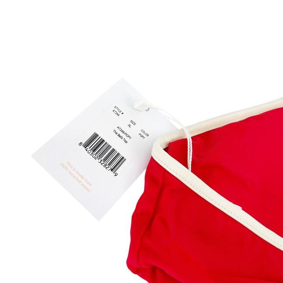 Andie Swim The Bells Bikini Top Red Poppy Size XL New With Tags! - Picture 4 of 5